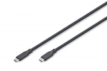 USB Silikon Kabel, USB4 Version 2.0, USB 80Gbps, 1,5 m, schwarz 