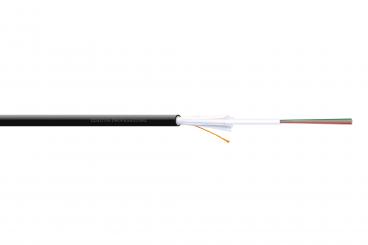 Verlegekabel Innen/Außen A/I-DQ (ZN) BH 9/125µ OS2, 12 Fasern, BauPVO Dca, LSZH 