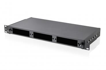 MPO/MTP Patchpanel für 3 Kassetten, 1U, unbestückt 